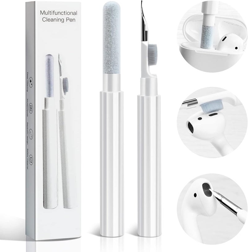 Herfair Airpod Cleaner Kit Cleaning Tool for Airpods 1 2 3 4 Pro with Soft Brush Flocking Sponge for Cleaning Keyboard Laptop Bluetooth Earphones Headsets Charging Case More - Image 1